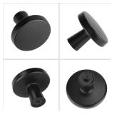 homdiy 25 Pack Black Cabinet Knobs Round Matte Kitchen Handles Zinc Alloy Metal Hardware for Dresser Drawer Desk Cupboard