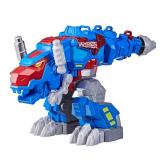 Transformers Dinobot Adventures Optimus Prime T-Rex Converting Toy with Lights and Sounds, 9+ Inch Action Figure, Ages 3 and Up