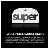 Superglide Glass Mouse Skates - Consistent Controllable Glide, Polished Round Edge, Super Balanced Gaming Mouse Feet with Durable Sole for Logitech G Pro X Superlight1 (Type-C, White)