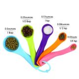 20 Pieces Plastic Colorful Measuring Cup Spoons for Kitchen Cooking Baking Dry and Liquid Ingredients