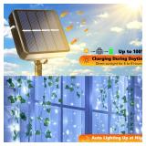 Joomer Solar Fairy Lights Outdoor, 1Pack Total 80FT 240LED 8 Modes Solar Fairy Lights, Waterproof String Lights for Outdoor Decoration (White)