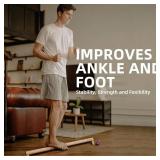 Versatile 40 Inch Beech Wood Balance Beam for Home Use - Enhance Balance, Ankle Foot Strength, Flexibility for All Ages, Physical Therapy Purposes for Plantar Fasciitis Relief.