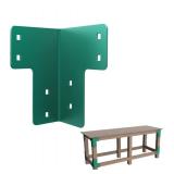 Heavy Duty Workbench Kit - Garage Workbench Legs Brackets, 8 PCS 5mm Green, Corner Brackets for Wood Workbenches, for DIY Shop Tables, Woodworking, Workshop Shelves, Planer Stands, Gazebos *Retail $11