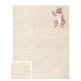 Lillefolk Baby Foam Play Mat - Baby Playmat | Tiles for Kids Interlocking Mat - Foam Baby Mat for Babies & Toddlers - Non Toxic Play Mat for Baby Tummy Time Mat 8x6ft Beige *Retail $181