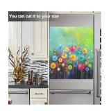 JIPONI Dishwasher Magnetic Cover Abstract Colorful Flowers Dishwasher Magnetic Kitchen Art Decor, Dishwasher Magnetic Sticker 23 W x 26 H Inch