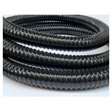 1 1/2 Inch Pond Sump Pump Discharge Hose Corrugated Water Hose Black PVC Strong Flexible Tubing 10Ft