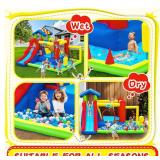 Inflatable Bounce House for Kids, 9 in 1 Bouncy House with Slide, Jumping, Climbing Wall, Basketball Hoop, Bouncy Castle for Kids Indoor Bounce House with Blower for Indoor Outdoor Backyard *Retail $3