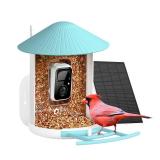 NETVUE by Birdfy Smart Bird Feeder with Camera, Bird Watching Camera, Auto Capture Bird Videos & Motion Detection, Wireless Camera Ideal Present for Bird Lover (Solar Blue) - Retail: $174.63