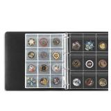 MUDOR Challenge Coin Collection Holder Album for Collectors, Military Challenge Coin Collection Book, Challenge Coin Display Holds 114 Coins, Medallions, Badges, Tokens, Casino Chips