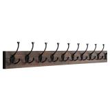 IBosins Wall Mounted Coat Rack with 10 Decorative Hooks, 34