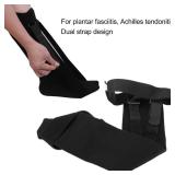 Plantar Fasciitis Night Splint Sock, Adjustable Dual Strap Design Dorsiflexion Night Splint Compression Socks Sleeping Stretch Sock for Fascia, Tendon and Calf Stretching or Arch Pain(L)