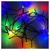 2-Pack 200 LED Solar String Lights Outdoor, Solar Christmas Lights with 8 Lighting Modes, Waterproof Green Wire Solar Tree Lights for Outside Xmas Wedding Party Garden Patio Decorations(Mutil Color)