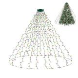 rakkitomato Christmas Tree Lights Multicolor, Outdoor Indoor 8 Light Modes 400 LED Christmas Lights, 6.6FT x 16 Lines Christmas Tree Fairy String Lights for Xmas Tree Decorations