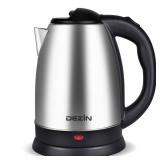 DEZIN Electric Kettle Upgraded, BPA Free 2L Stainless Steel Tea Kettle, Fast Boil Water Warmer with Auto Shut Off and Boil Dry Protection Tech for Coffee, Tea, Beverages