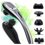 MEGAWISE Massager Handheld Deep Tissue Neck Back Massager for Shoulders, Waist, Legs, 3600 RPM Powerful Motor Electric Neck Massager with 5 Nodes & 5 Speeds, Robust Design