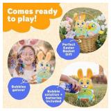 Move2Play, Easter Bunny Bubble Blower | Basket Stuffer | Bubble Machine | Toy for Toddlers, Boys and Girls | Indoor & Outdoor | Birthday Party | Summer Fun | Gift for Girl 1, 2, 3, 4+ Years Old Retail