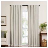 Elrene Home Fashions Harrow Solid Texture Blackout Single Window Curtain Panel, 52"x84", Natural Retail $32.14