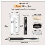 zunmial Sourdough Starter Jar, Sourdough Starter Kit with Date Marked Feeding Band, Thermometer, Cloth Cover & Metal Lid, Reusable Sourdough Bread Baking Supplies, Home Baking Supplies Retail $18.74