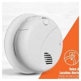 First Alert SM100V-AC, Interconnect Hardwire Smoke Alarm with Battery Backup & Voice Alerts, 1-Pack Retail $36.38