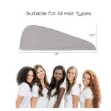 ROLSHOL Extra Large 4 Pack Microfiber Hair Towel Wrap for Women Super Absorbent & Quick Dry Hair Drying Towels with Button, Hair Turbans for Curly Hair Long & Short Hair - Anti-Frizz Retail $18.74