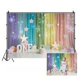 Leowefowa Baby 1st Birthday Backdrops Twinkle Little Star Cake Smash Girls Year Birthday House Interior Living Room Baby First Birthday Photography Backgrounds Newborn Photo Props Banner 7x5ft Retail 