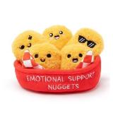 Emotional Support Chicken Nuggets by Relatable, Cuddly Stuffed Animals and Toys, Squishy Toys and Plushies, Great Gift Ideas for Loved Ones of All Ages, Includes 5 Plushies with Carrying Basket Retail