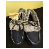 DL Womens Fuzzy Warm Moccasin Slippers Memory Foam, Soft Fluffy Women