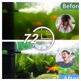 600GPH UV Aquarium Filter for 100-300 Gal Tank, Large Fish Turtle Tank Green Water Clean Machine Submersible Canister Filter Powerful Pump Pond Filter for Saltwater Freshwater Crystal Green Killing