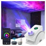 Smart Star Light Galaxy Projector, Home Planetarium Projector, Rotatable Nebula Cloud Stars, DIY Scenes, 24H Timer Modes Starry Projector for Bedroom (Rectangle)