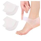 VivoFoot 2 Pairs Gel Heel Protectors, Blister Prevention Heel Sleeves, Silicone Heel Cups & Ankle Protectors for Heel Pain and Cracked Heels Relief for Men and Women