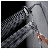 Shower Head with Handheld High Pressure: INAVAMZ Hand Held Shower Head & Rain Shower Head 2-IN-1 Shower Head with 59" Rotatable Stainless Steel Hose, Shower Trim Systems