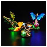 LocoLee LED Light Kit for Lego The Insect Collection 21342 Ideas Bugs, Lighting Accessories Compatible with Lego Nature 21342 Butterfly Set (Lights Only, No Models)