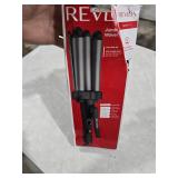 REVLON 3 Barrel Jumbo Hair Waver | Long-Lasting, Natural Looking Waves, (Grey)