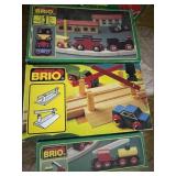 BRIO- 7 Pcs Swedish Made Train Track & Cars