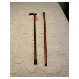 2 walking sticks