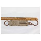 Antique metal hook scale