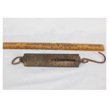 Antique metal hook scale