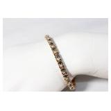 14kt Yellow Gold, Diamond and Sapphire? Bracelet