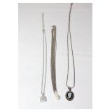 Trio of Sterling Silver Necklaces