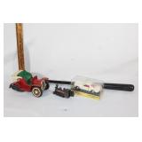 VTG Tin Rolls Royce car,Train pencil sharpener,