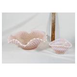 Hobnail Pink Opalescent Duncan Miller Bowls