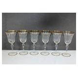 6 Vintage Tiffin-Franciscan Optic Wine Glasses