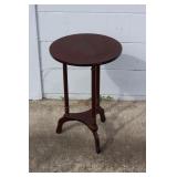 Small Wood Round Plant Table