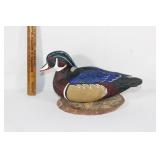 VTG Wooden? duck decoy on wooden slab