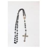 Vintage Lajarco Black Beaded Rosary