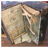 Antique MENDEL Wardrobe Steamer Ship Trunk