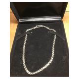 JAI Fancy Link Solid Sterling 16" Necklace W/Case