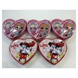 5 Disney & LOL Surprise Milk Chocolate Hearts