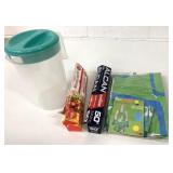 Apron & Gloves, Foil & Stretch Wrap & Juice Jug