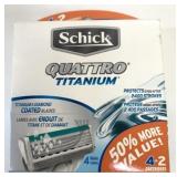 Schick Quattro Titanium 6 Cartridges 4 Blade